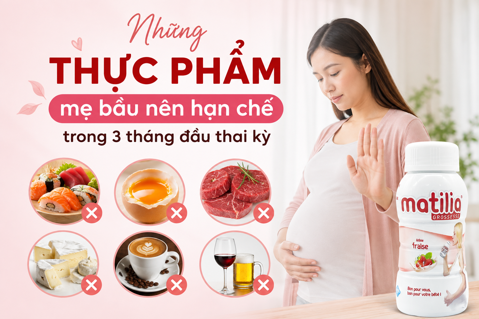 Những thực phẩm mẹ bầu nên hạn chế trong 3 tháng đầu thai kỳ