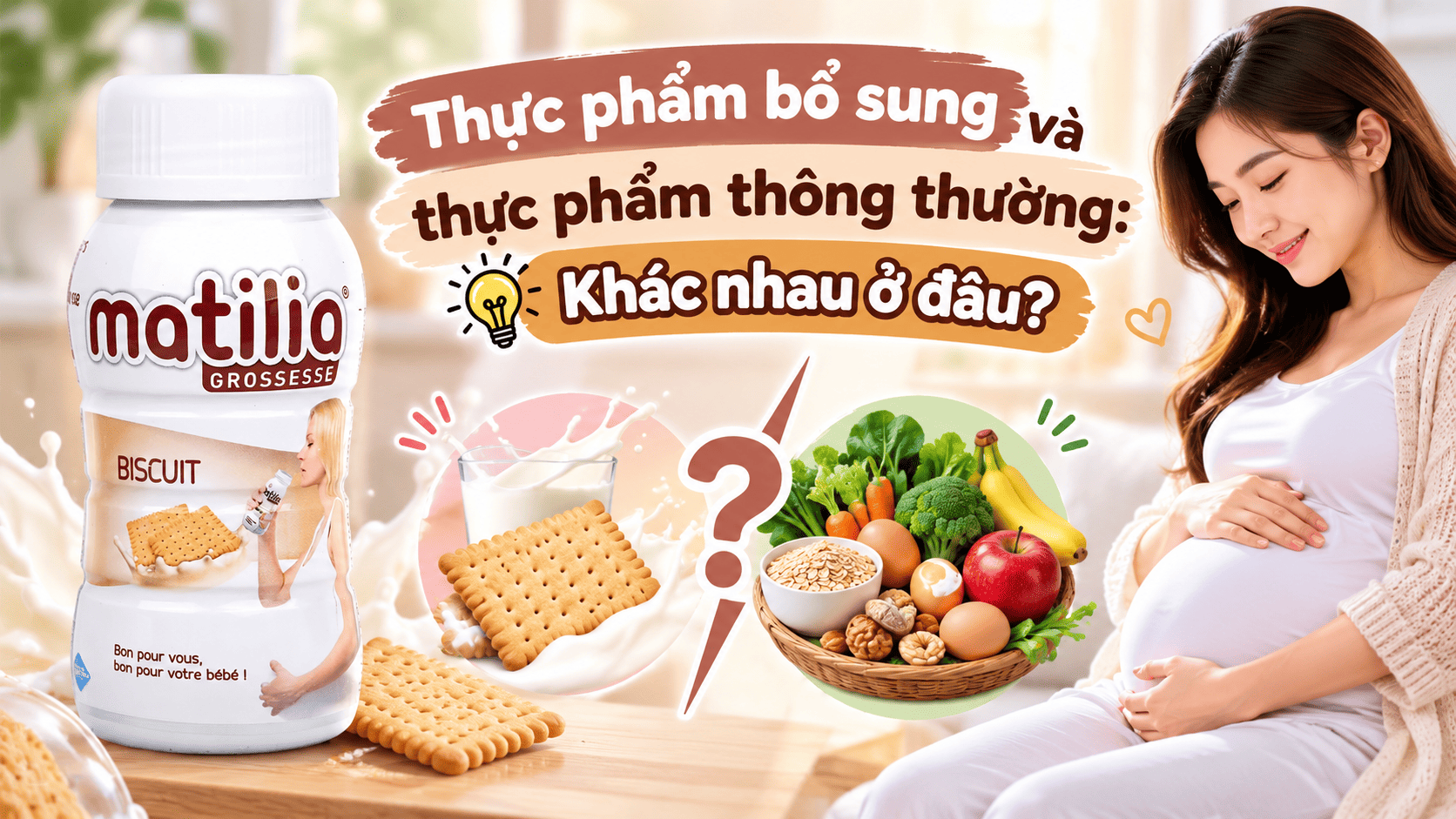 Thực phẩm bổ sung và thực phẩm thông thường: Khác nhau ở đâu? Mẹ bầu nên hiểu thế nào cho đúng?