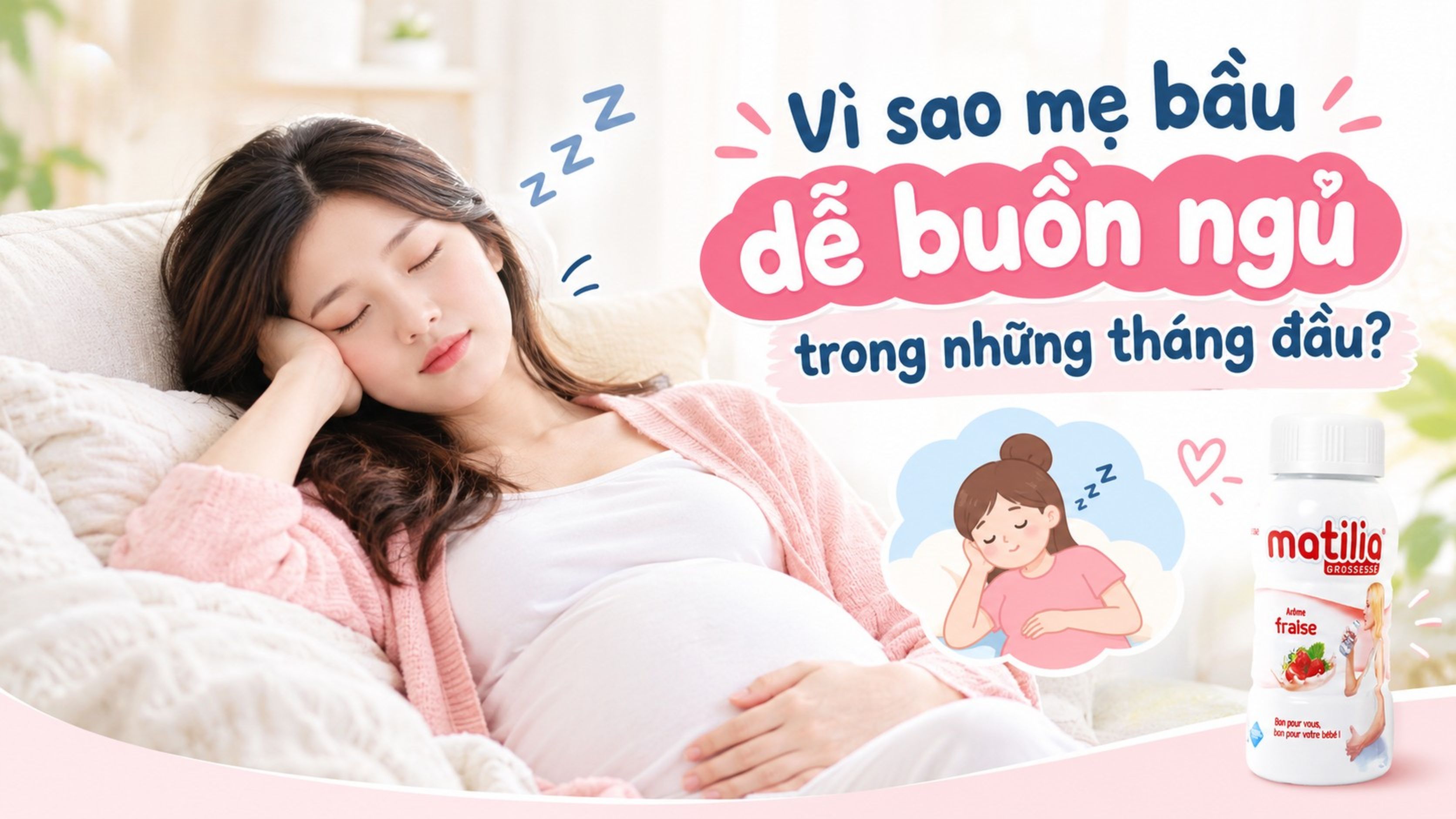 Vì sao mẹ bầu dễ buồn ngủ trong những tháng đầu? Nguyên nhân và cách cải thiện