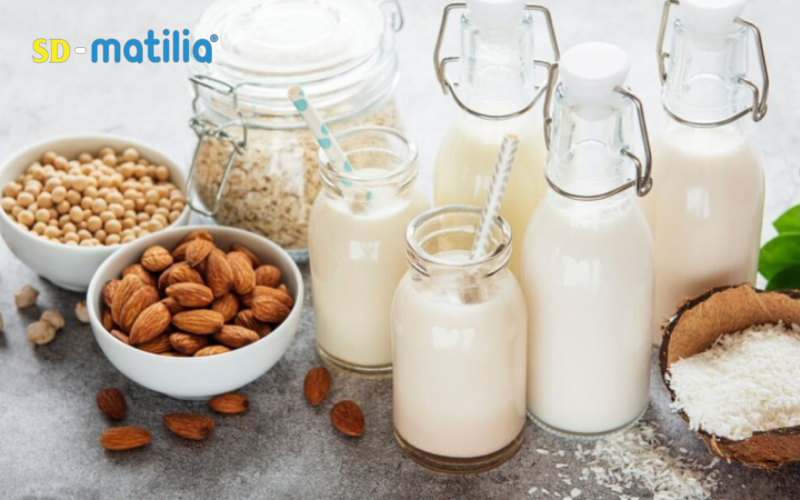 Sữa hạt cũng là một lựa chọn tốt nếu mẹ bị dị ứng lactose