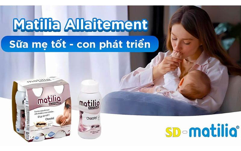 Công dụng của Matilia Allaitement bao gồm hỗ trợ lợi sữa, cung cấp dinh dưỡng cho mẹ và bé, và tăng cường sức khỏe