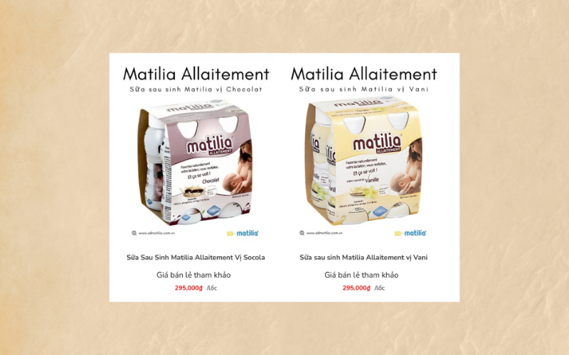 Sữa sau sinh Matilia Allaitement chính hãng