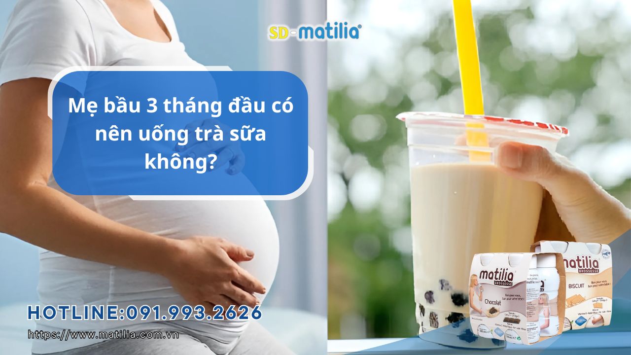 Mẹ bầu 3 tháng đầu uống trà sữa được không?
