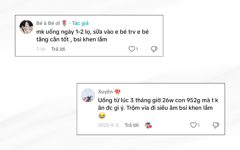 Sữa bầu Matilia giúp bé tăng cân nhanh chóng