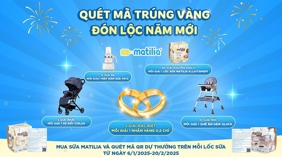 Thể lệ chương trình Quét mã trúng vàng - Đón lộc năm mới cùng Matilia từ ngày 6/1-20/2/2025
