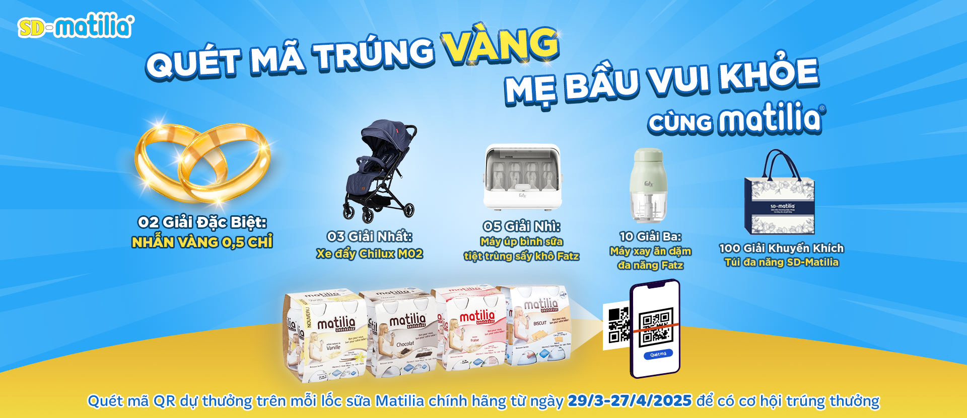 quét mã trúng vàng cùng Matilia