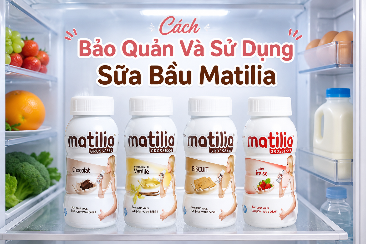 Cách bảo quản và sử dụng sữa bầu Matilia đúng cách để giữ nguyên dưỡng chất