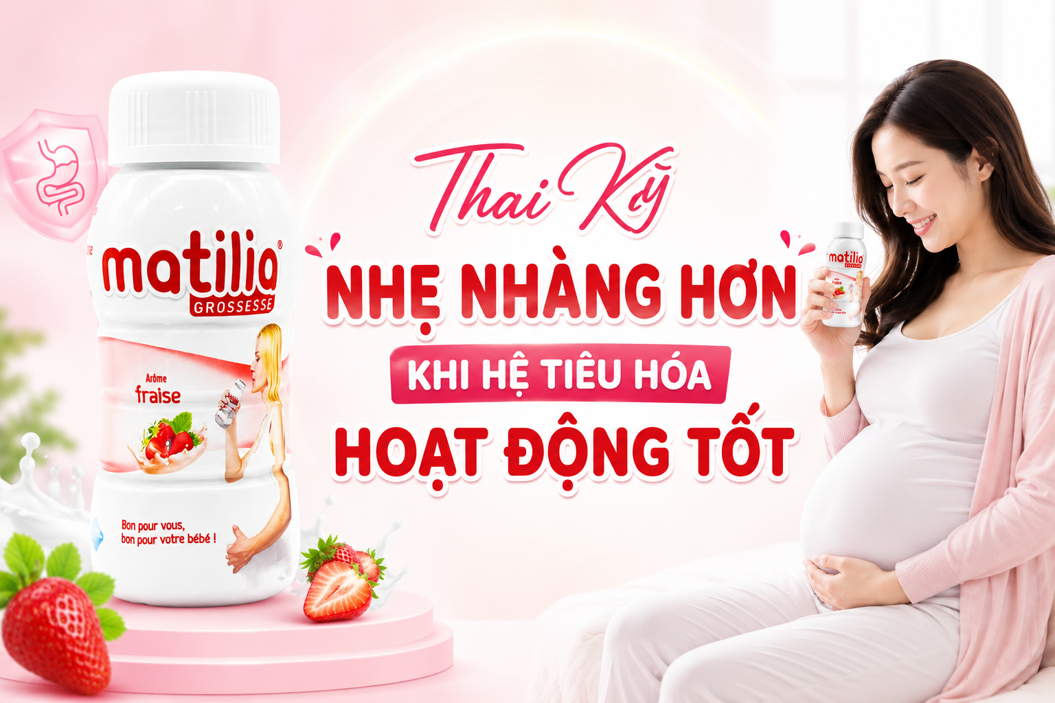 Thai kỳ nhẹ nhàng hơn khi hệ tiêu hóa hoạt động tốt