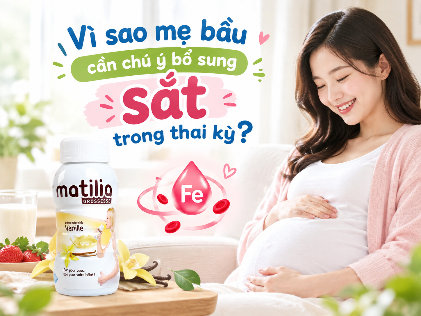 Vì sao mẹ bầu cần chú ý bổ sung sắt trong thai kỳ?