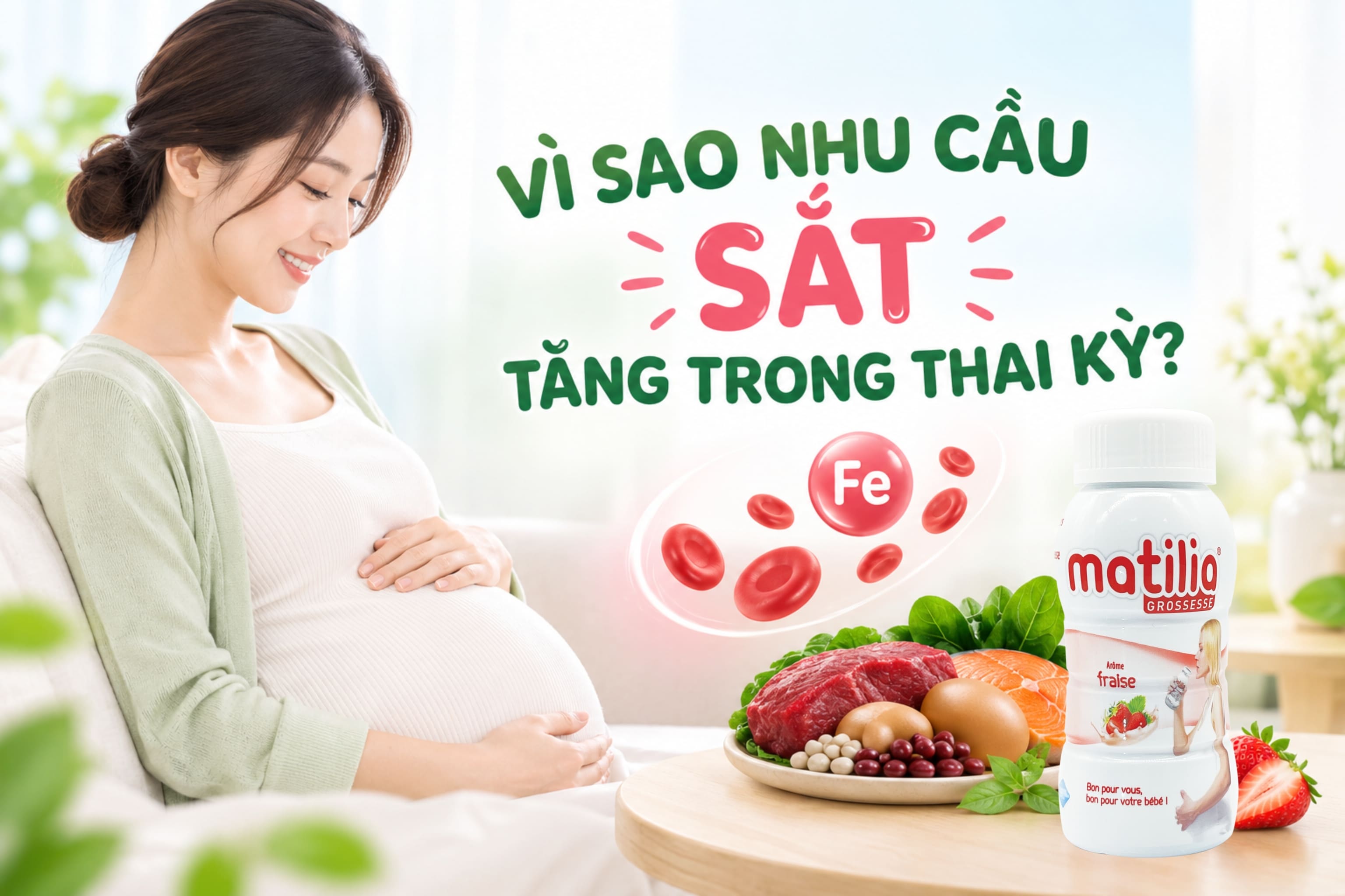 Vì sao nhu cầu sắt tăng cao trong thai kỳ
