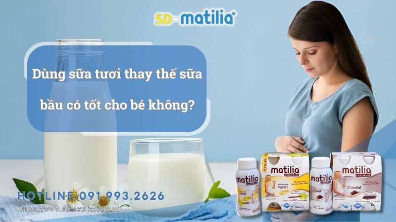 Dùng sữa tươi thay thế cho sữa bầu liệu có tốt cho bé