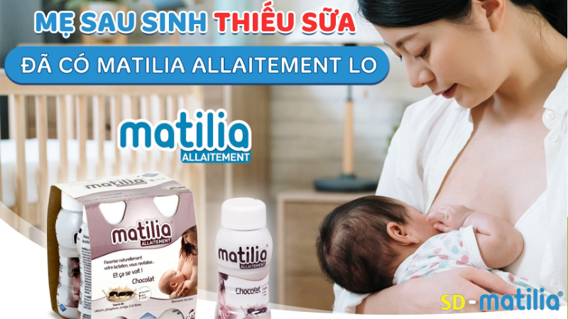 Sữa sau sinh Matilia Allaitement vị Socola giàu dinh dưỡng giúp cơ thể mẹ nhanh chóng phục hồi và tạo ra nguồn sữa chất lượng cho bé