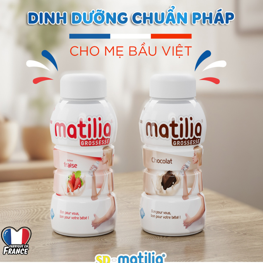 Sữa bầu Matilia là sản phẩmbổ sung dinh dưỡng cho mẹ bầu chất lượng đến từ Pháp