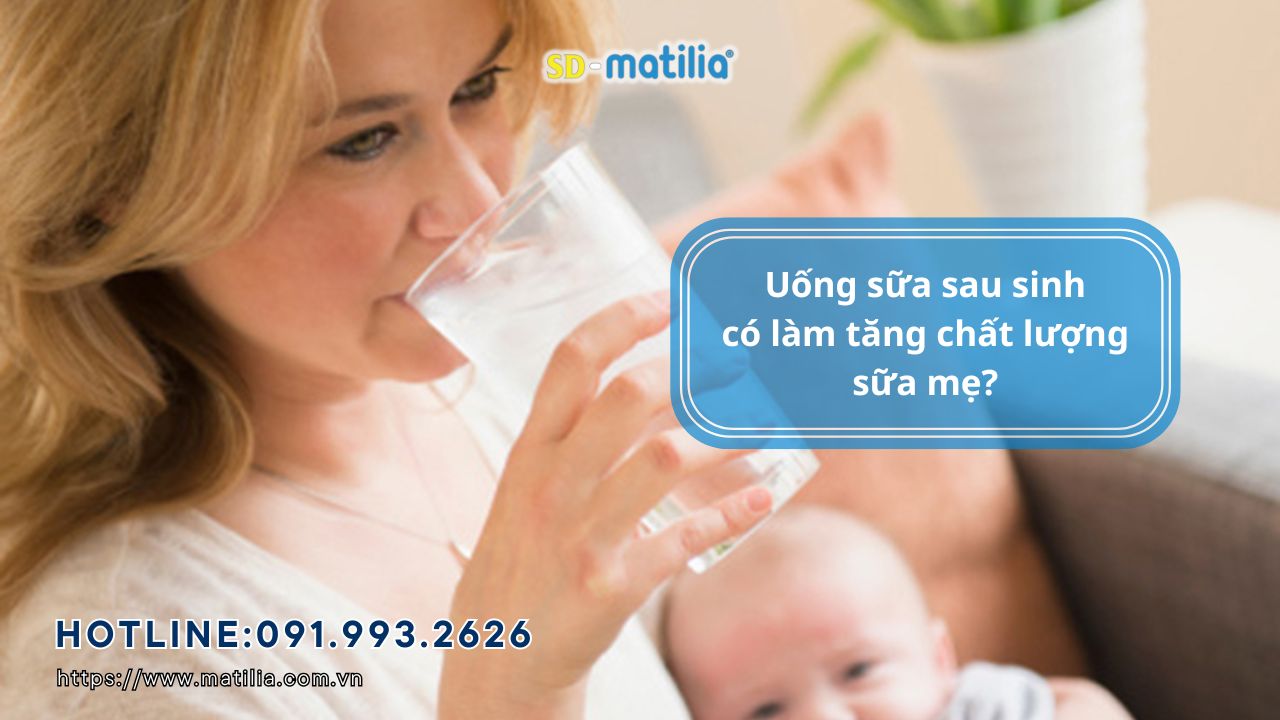 Uống sữa sau sinh