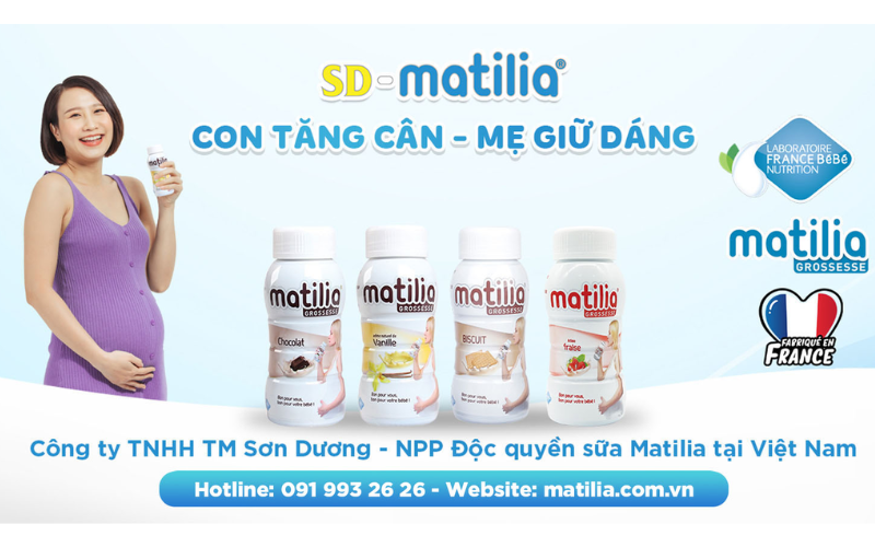 Giới thiệu sữa bầu Matilia giúp tăng cân nặng thai nhi