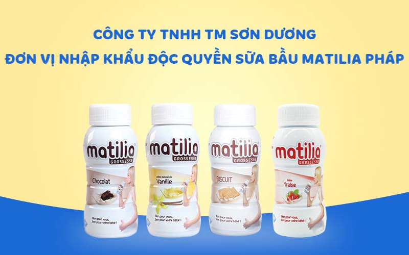 Tại Việt Nam, sữa bầu Matilia chỉ được phân phối độc quyền bởi công ty TNHH TM Sơn Dương.