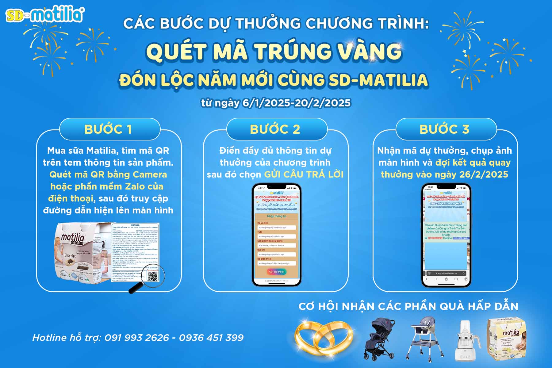 quét mã trúng vàng đón lộc năm mới, matilia, sữa bầu matilia, chương trình khuyến mại matilia