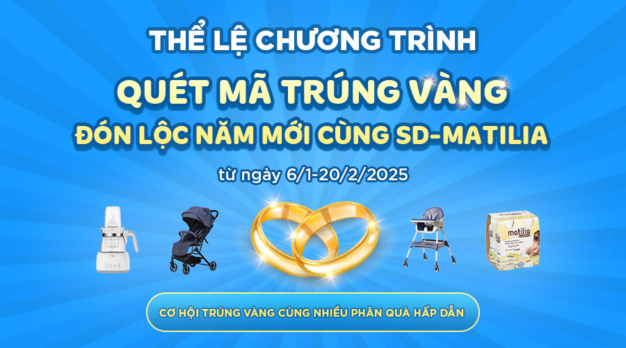 quét mã trúng vàng matila, dinh dưỡng, sữa bầu matilia, chương trình khuyến mại, quét mã trúng vàng đón lộc năm mới.