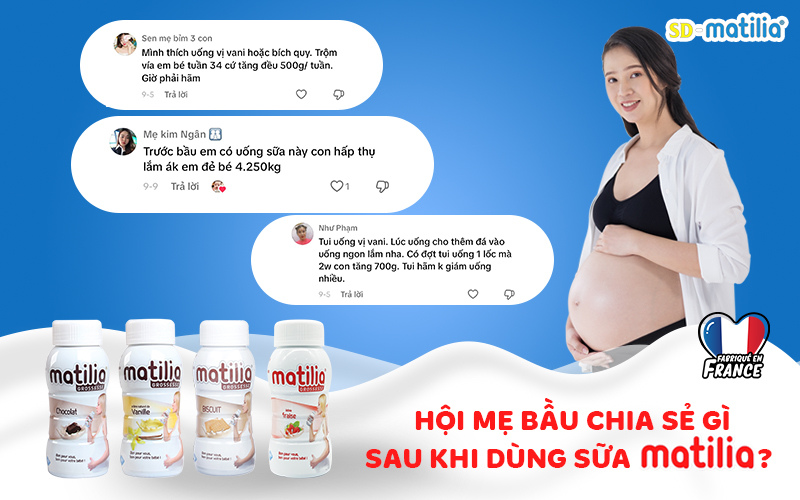 Đánh giá tích cực của các mẹ bầu đã dùng sữa bầu Matilia