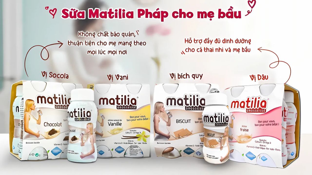 Sữa bầu Matilia với thành phần đầy đủ và cân đối, cung cấp các vi chất quan trọng mà trái cây không có