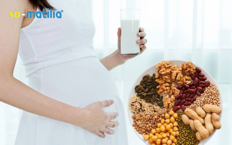 Sữa hạt không chứa lactose rất phù hợp cho mẹ bầu bị dị ứng lactose trong sữa bò