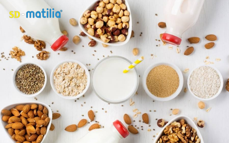 Sữa hạt tốt cho bà bầu chứa nhiều chất xơ và chất béo lành mạnh tốt cho tim mạnh và trí não của thai nhi